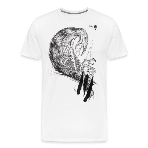 Crow Illustration - Men's Premium T-Shirt