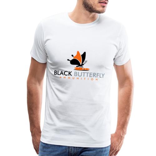 Black Butterfly Floating Logo - Men's Premium T-Shirt