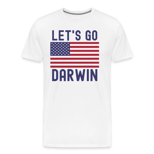 Let's Go Darwin American Flag - Men's Premium T-Shirt