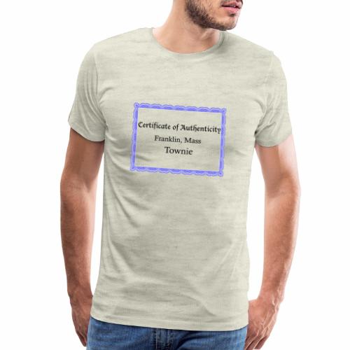 Franklin Mass townie certificate of authenticity - Men's Premium T-Shirt