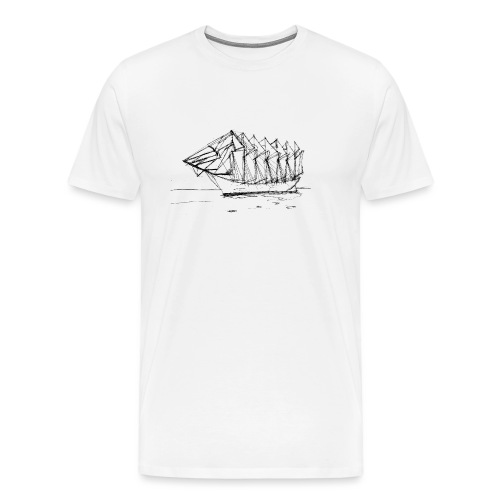 Seven-mast yacht - Men's Premium T-Shirt