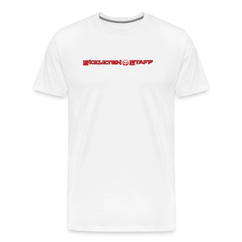 SKELETON STAFF WHITE SHIRT - Men's Premium T-Shirt