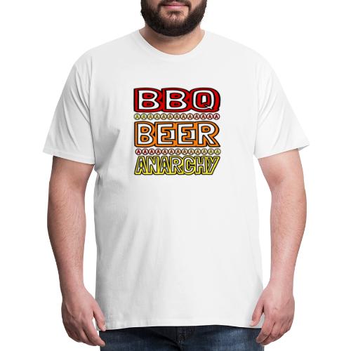 BBQ BEER ANARCHY - Men's Premium T-Shirt