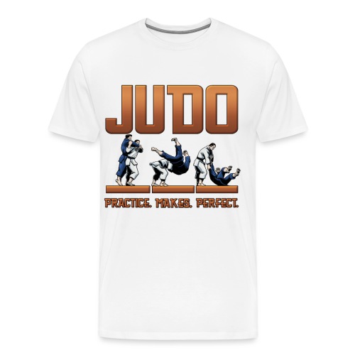 Judo Shirt - Practice Makes Perfect Design - Men's Premium T-Shirt