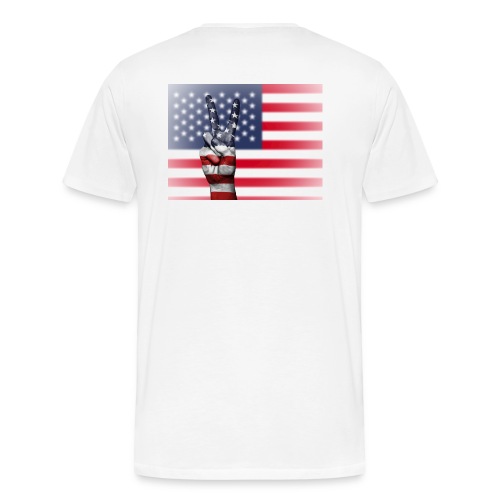 united states flags with peace sign - Men's Premium T-Shirt