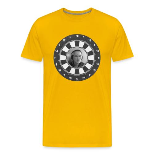 Producer Jay on Dartboard with Fusco Show back - Men's Premium T-Shirt