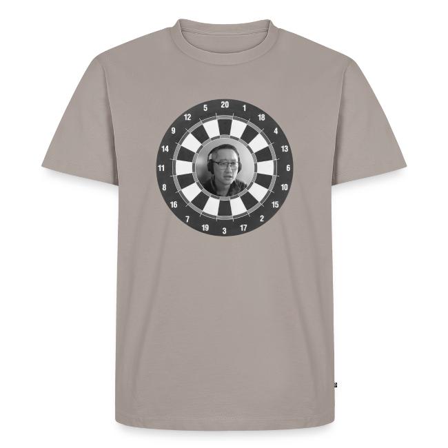 Producer Jay on Dartboard with Fusco Show back