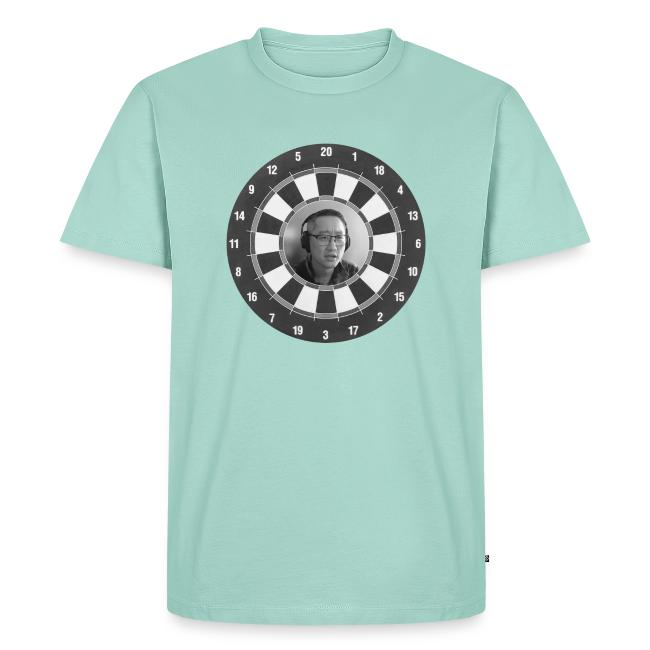 Producer Jay on Dartboard with Fusco Show back