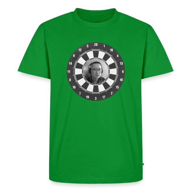 Producer Jay on Dartboard with Fusco Show back