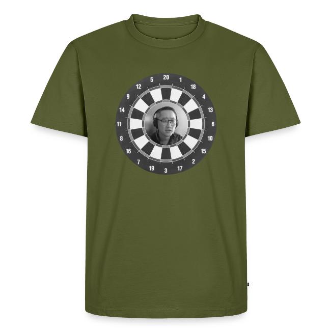 Producer Jay on Dartboard with Fusco Show back