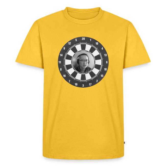 Producer Jay on Dartboard with Fusco Show back