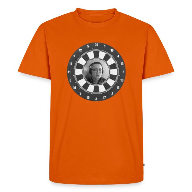 Producer Jay on Dartboard with Fusco Show back