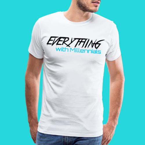 EWM Text Logo // Black & Teal - Men's Premium T-Shirt