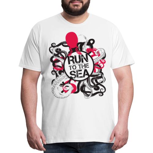 Run to the sea - diving clothes - octopus motive - Men's Premium T-Shirt