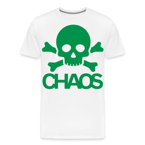 CHAOS Skull Bones Punk Rock (green) - Men's Premium T-Shirt