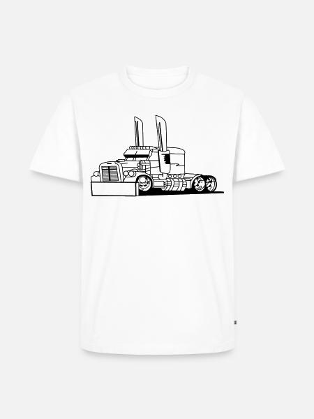 Comic style truck - Men's Premium T-Shirt - white