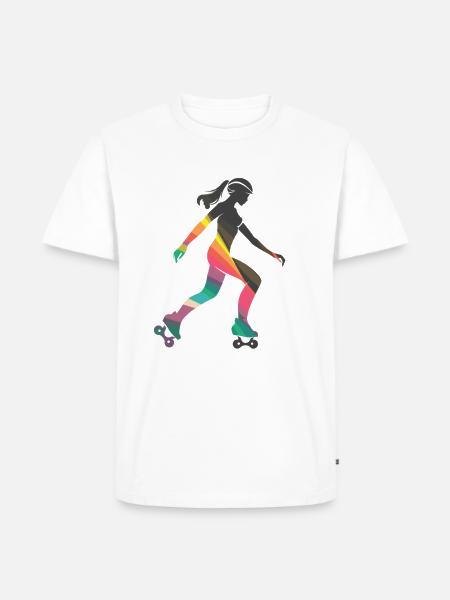 Roller Skating Girl - Men's Premium T-Shirt - white