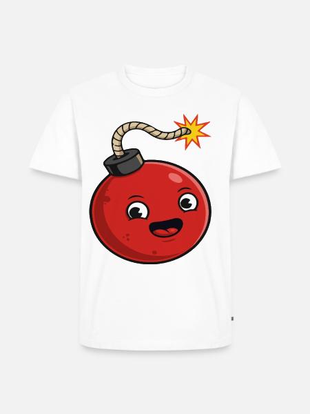 Playful Cartoon Bomb Design - Men's Premium T-Shirt - white