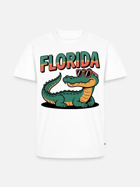 Florida Alligator - Men's Premium T-Shirt - white