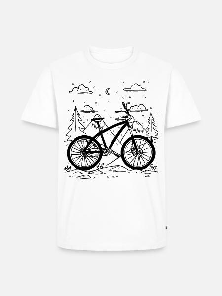 Mountain Biking Comic Style - Men's Premium T-Shirt - white
