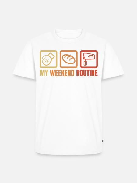 My Weekend Routine - Men's Premium T-Shirt - white