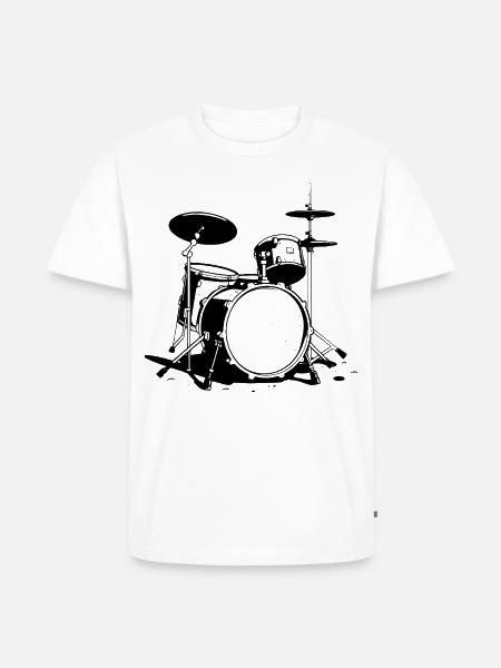 Drum Kit Sketch - Men's Premium T-Shirt - white