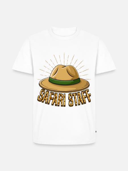 Safari Staff Hat Emblem - Men's Premium T-Shirt - white