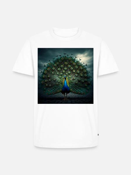beautiful peacock - Men's Premium T-Shirt - white