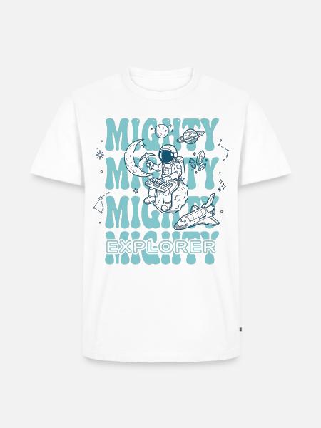 Moonlit Explorer Astronaut - Men's Premium T-Shirt - white