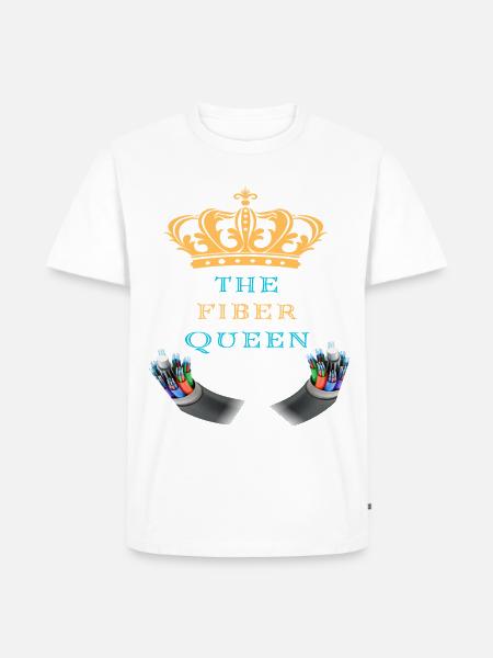 The_Fiber_Queen_-sized - Men's Premium T-Shirt - white