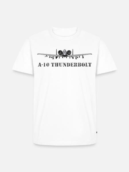 A10 Thunderbolt Frontline Print - Men's Premium T-Shirt - white
