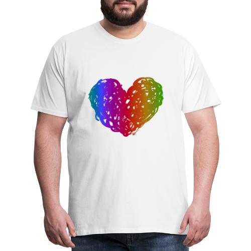 Rainbow heart - Men's Premium T-Shirt