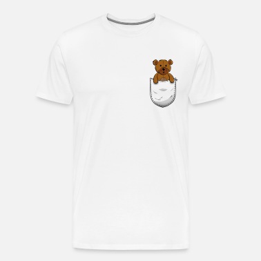 Teddy in pocket' Men's Premium T-Shirt