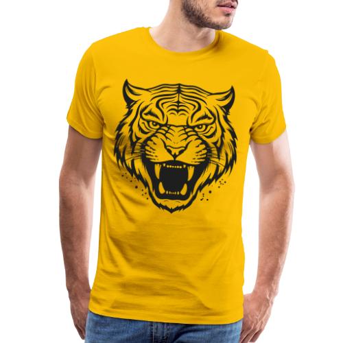 Wild Tiger Fashion, the fury of the feline tiger. - Men's Premium T-Shirt