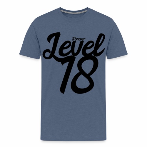 Forever Level 18 Gamer Birthday Gift Ideas - Men's Premium T-Shirt