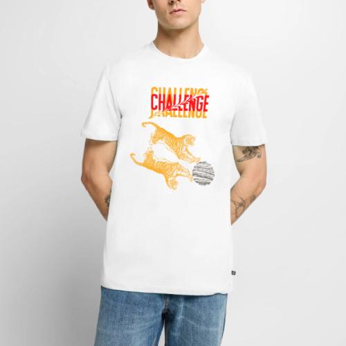 Double tiger fashion, jungle feline animals. - Men's Premium T-Shirt
