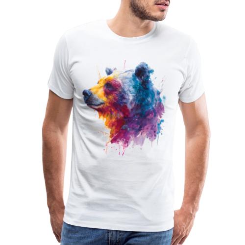 Watercolor Bear Portrait - Men's Premium T-Shirt