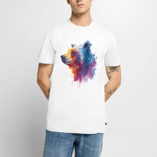 Watercolor Bear Portrait - Men's Premium T-Shirt