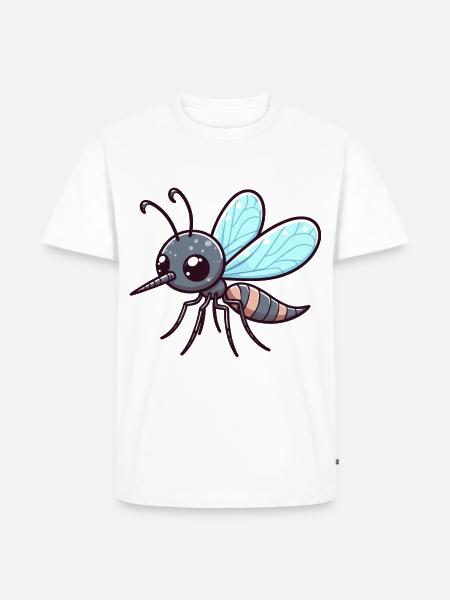 Playful Mosquito Cartoon - Men's Premium T-Shirt - white