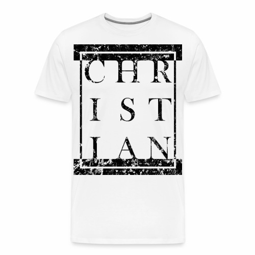 CHRISTIAN Religion - Grunge Block Box Gift Ideas - Men's Premium T-Shirt