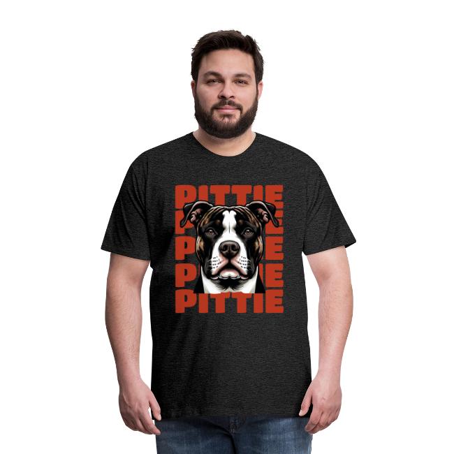 Pittie Classic Pit Bull Terrier Typography Design