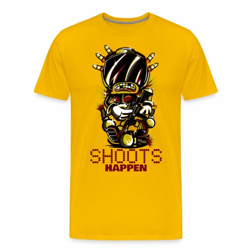Shoots Happen Battle Royal Shotter Gamer Sayings - Men's Premium T-Shirt