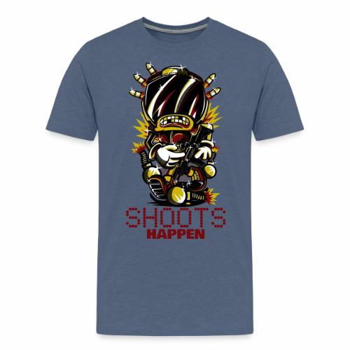 Shoots Happen Battle Royal Shotter Gamer Sayings - Men's Premium T-Shirt