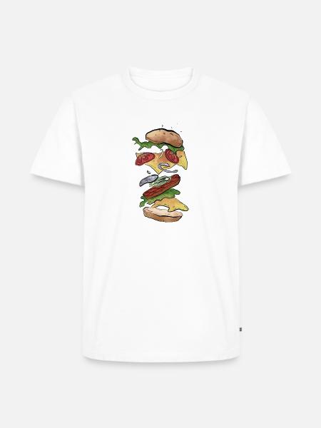 Burger - Men's Premium T-Shirt - white