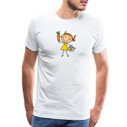 Cartoon Gardening Girl Kids Shirt - Men's Premium T-Shirt
