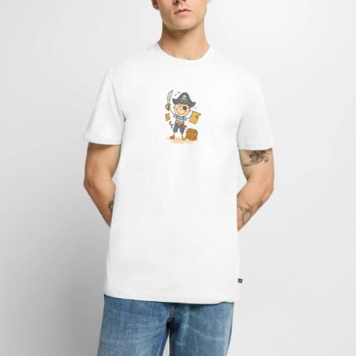 Cartoon Pirate Boy with Treasure Map Kids T-Shirt - Men's Premium T-Shirt