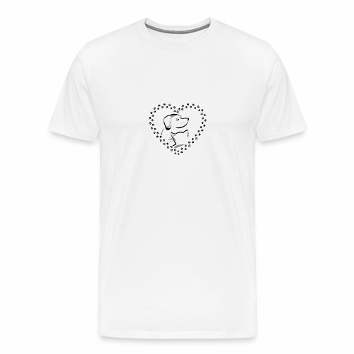 dog cat heart paws love shirt gift idea present - Men's Premium T-Shirt