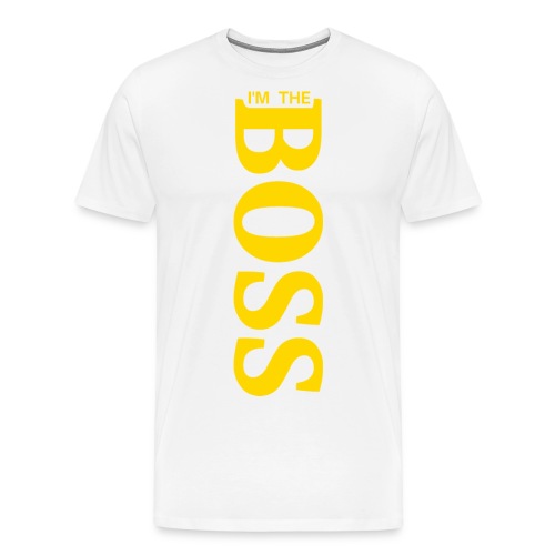 I'm The BOSS (vertical golden yellow gold letters) - Men's Premium T-Shirt