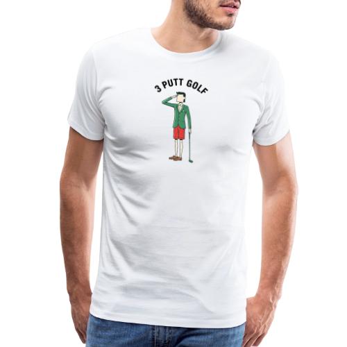 Golf T-Shirt Funny 3 Putt Salute Classic Style - Men's Premium T-Shirt