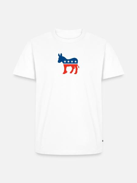 Democrat Logo - Men's Premium T-Shirt - white